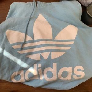 women’s adidas blue hoodie size large